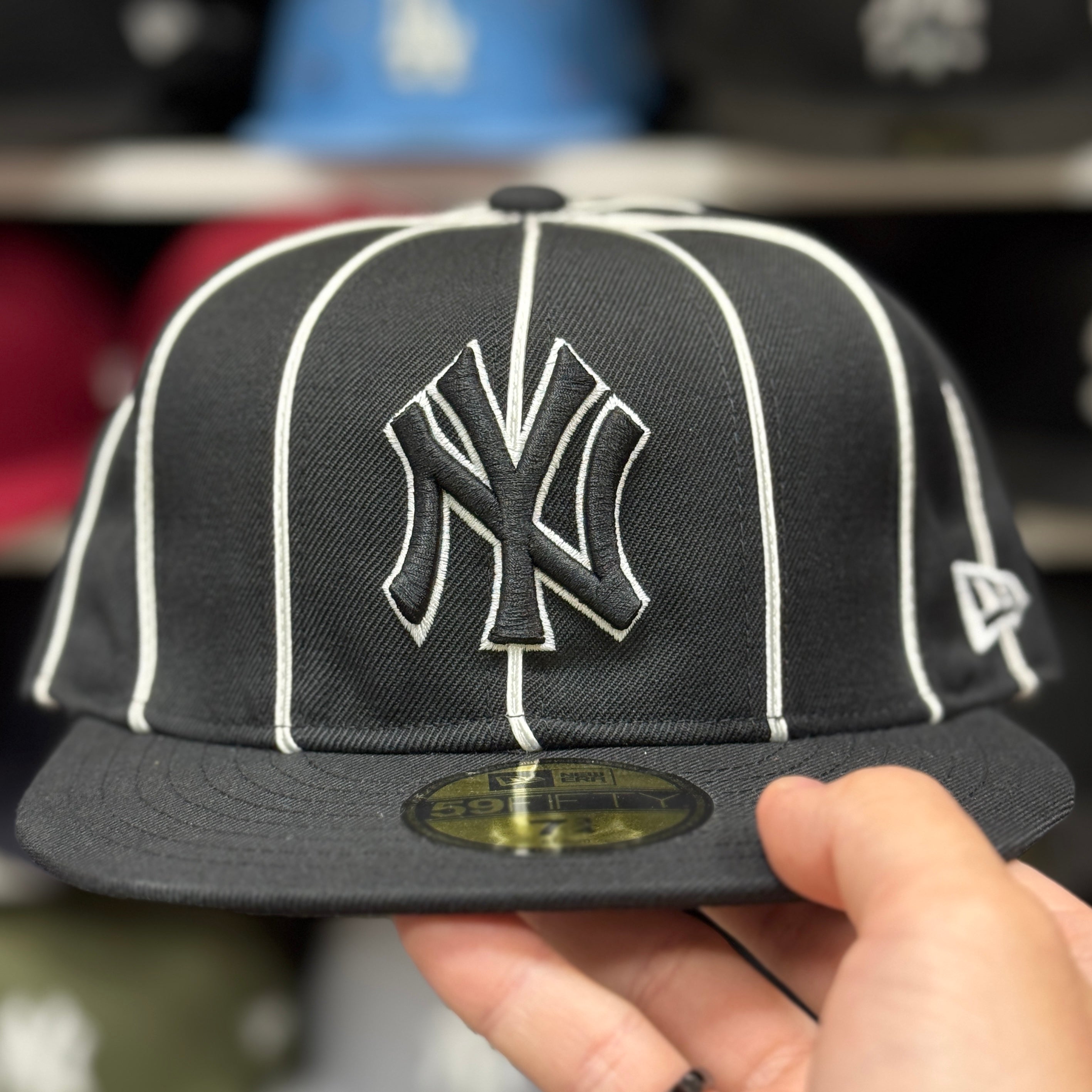 New Era New York Yankees 'Pin Stripe' Black 59FIFTY Fitted Hat - Product Image