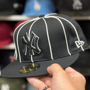 New Era New York Yankees 'Pin Stripe' Black 59FIFTY Fitted Hat - Product Image