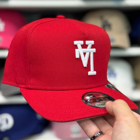 New Era Los Angeles Dodgers 'Upside Down Logo' A-Frame 9FIFTY Snapback Red