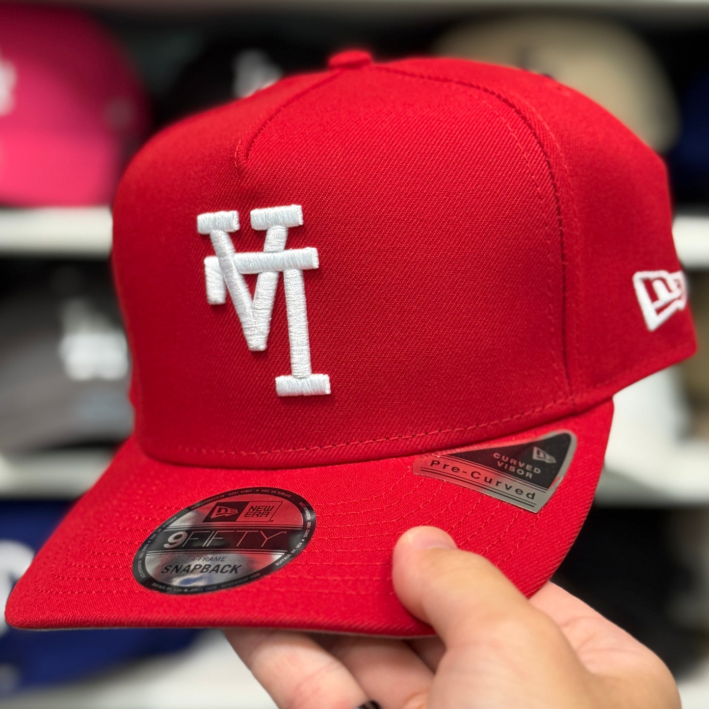 New Era Los Angeles Dodgers 'Upside Down Logo' A-Frame 9FIFTY Snapback Red