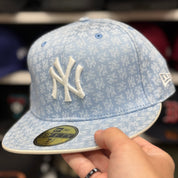 New Era New York Yankees 'Monogram' Light Blue 59FIFTY Fitted Hat - Product Image