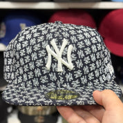 New Era New York Yankees 'Monogram' Navy 59FIFTY Fitted Hat - Product Image