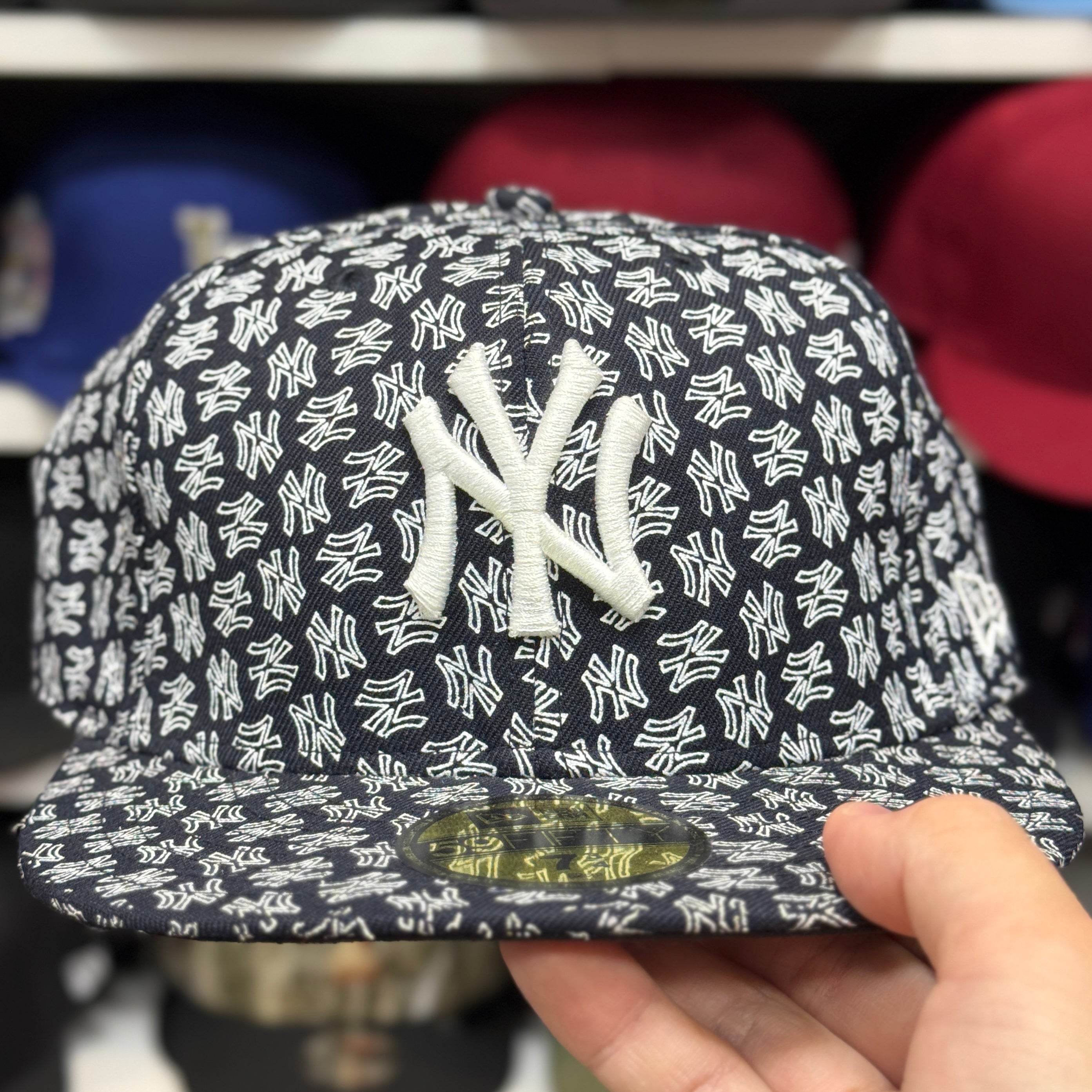 New Era New York Yankees 'Monogram' Navy 59FIFTY Fitted Hat - Product Image