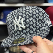 New Era New York Yankees 'Monogram' Navy 59FIFTY Fitted Hat - Product Image