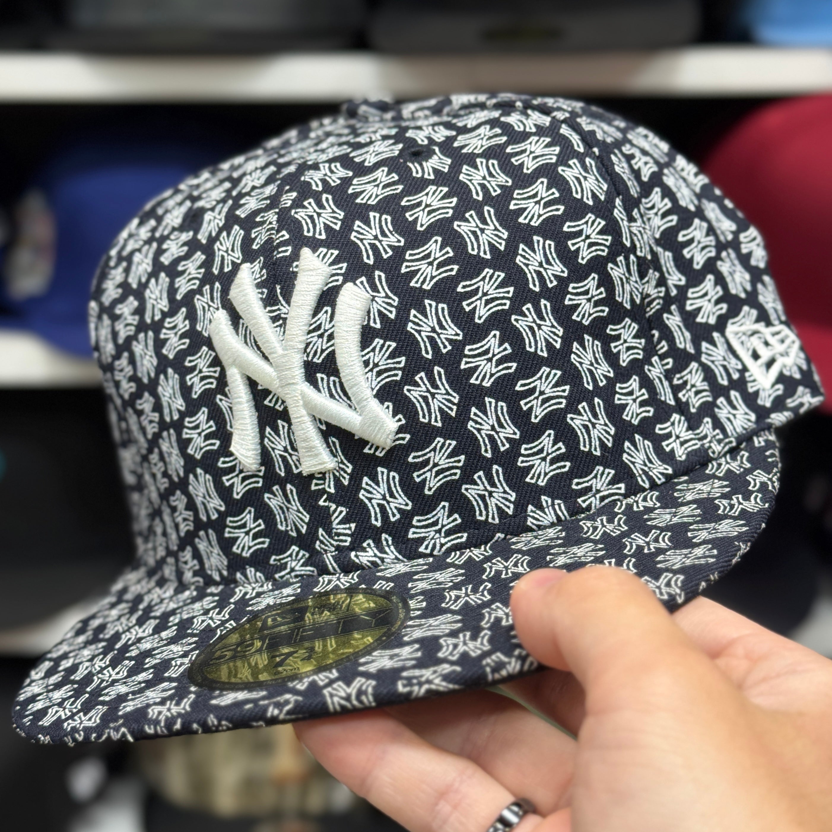 New Era New York Yankees 'Monogram' Navy 59FIFTY Fitted Hat - Product Image
