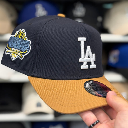 New Era Los Angeles Dodgers '40th Anniversary' A-Frame 9FORTY Snapback Navy/Khaki