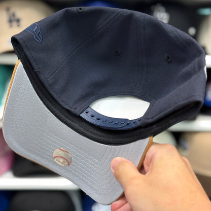 New Era Los Angeles Dodgers '40th Anniversary' A-Frame 9FORTY Snapback Navy/Khaki