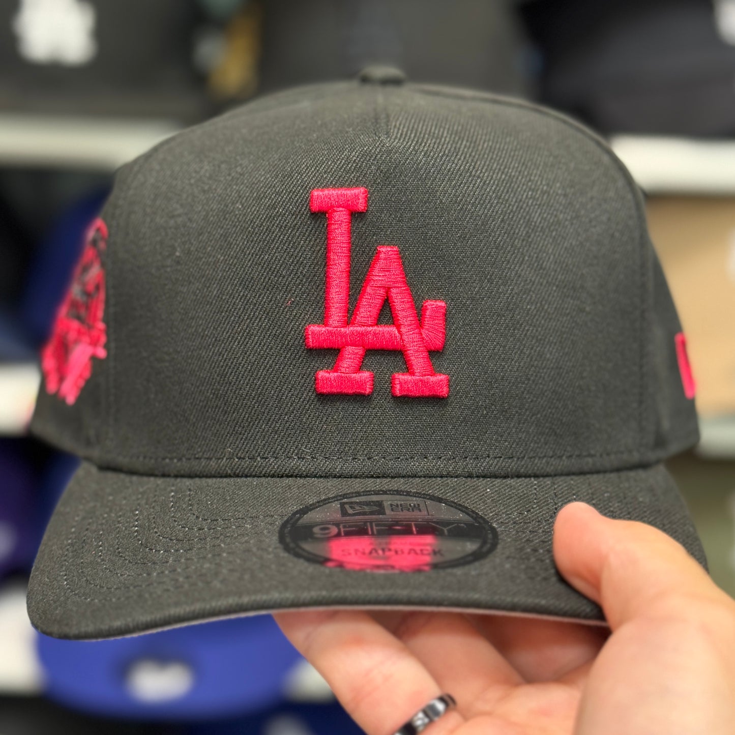 New Era Los Angeles Dodgers '50th Anniversary' A-Frame 9FIFTY Snapback Black/Pink