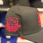 New Era Los Angeles Dodgers '50th Anniversary' A-Frame Black/Pink 9FIFTY Snapback - Product Image