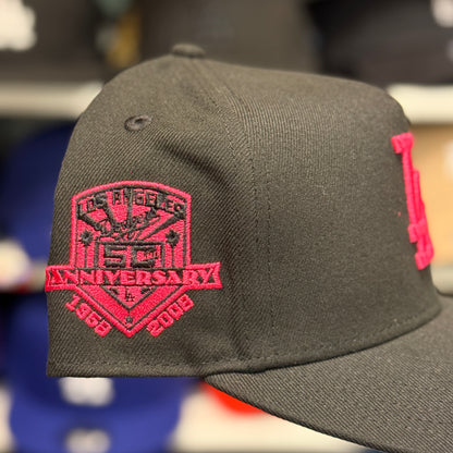 New Era Los Angeles Dodgers '50th Anniversary' A-Frame 9FIFTY Snapback Black/Pink