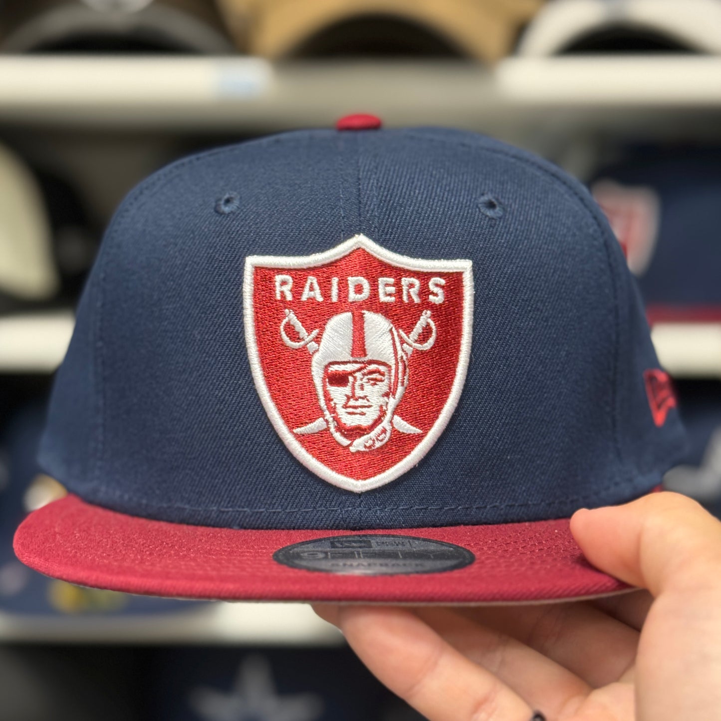 New Era Las Vegas Raiders Navy/Maroon 9FIFTY Snapback