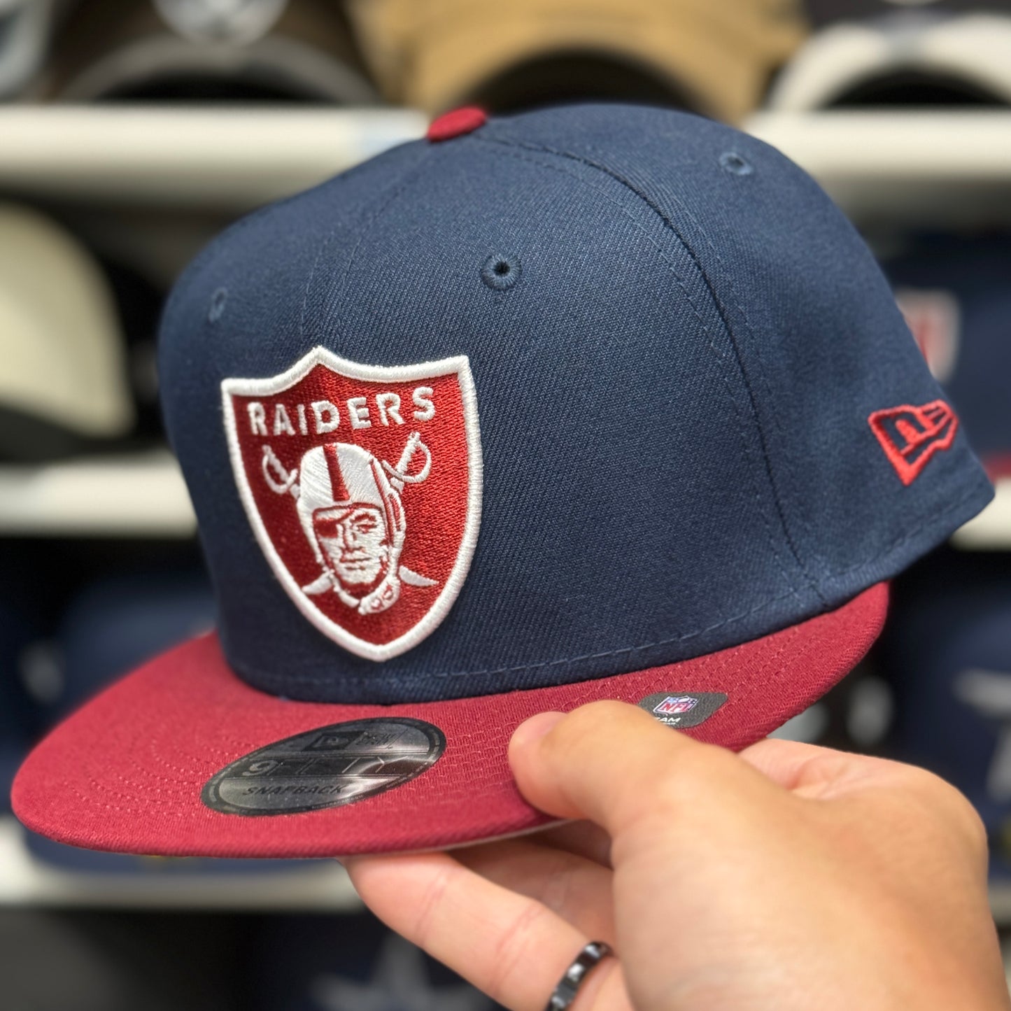 New Era Las Vegas Raiders Navy/Maroon 9FIFTY Snapback
