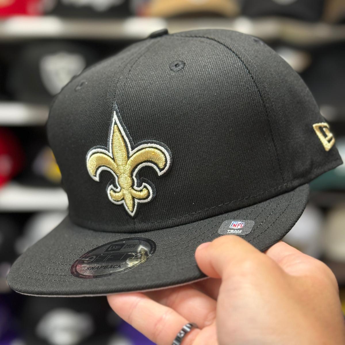 New Era New Orleans Saints Black/Gold 9FIFTY Snapback - Product Image