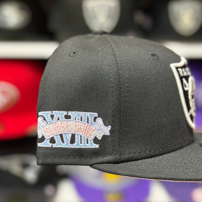 New Era Las Vegas Raiders 'XVIII Super Bowl' Black 59FIFTY Fitted Hat
