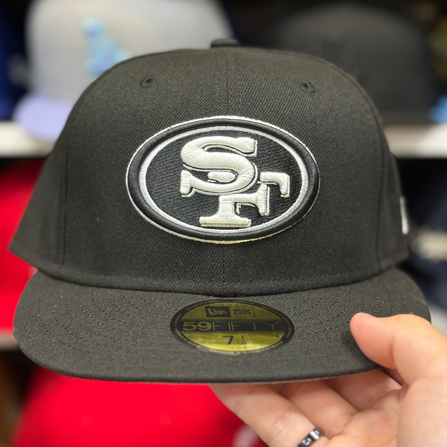 New Era San Francisco 49ers Black/White 59FIFTY Fitted Hat
