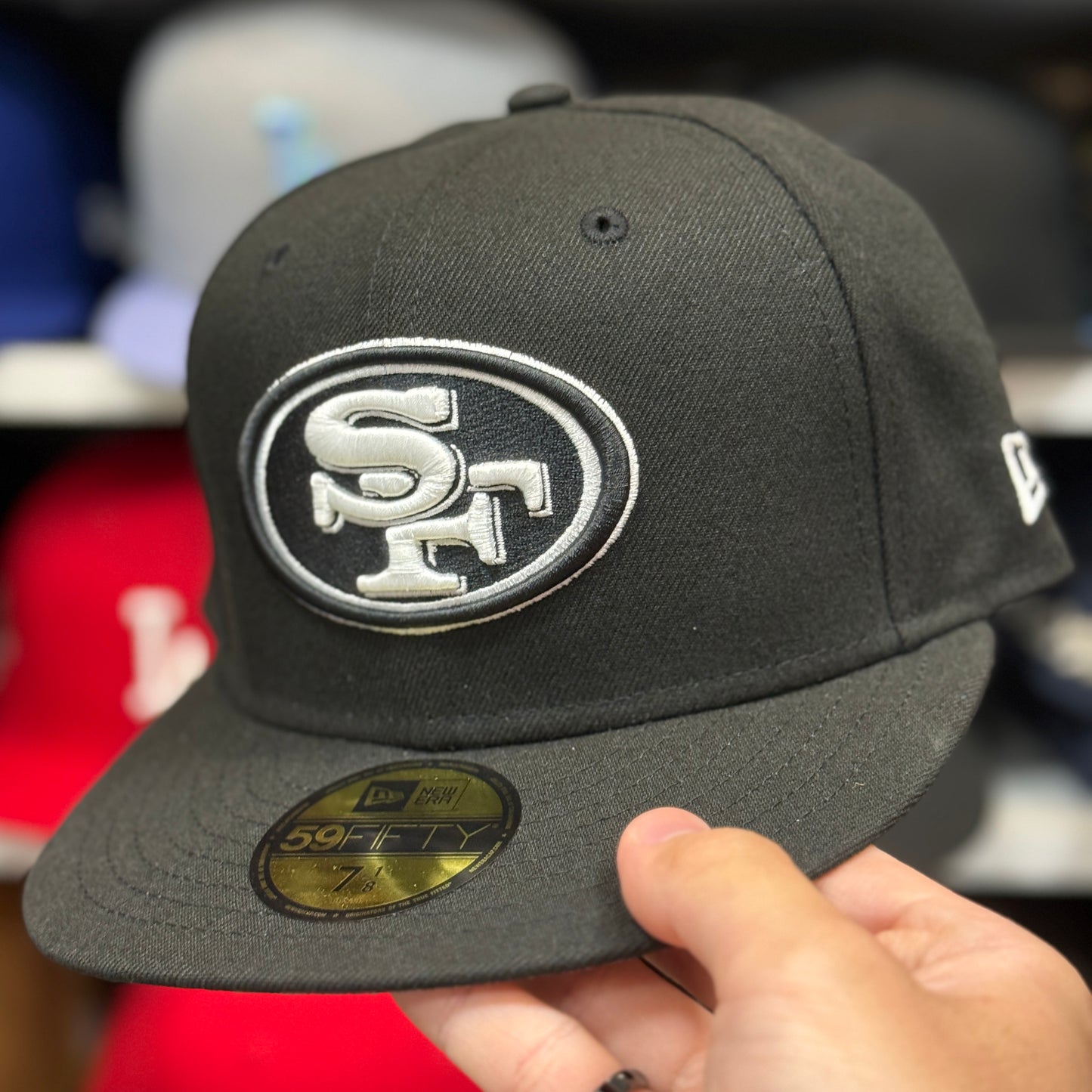 New Era San Francisco 49ers Black/White 59FIFTY Fitted Hat