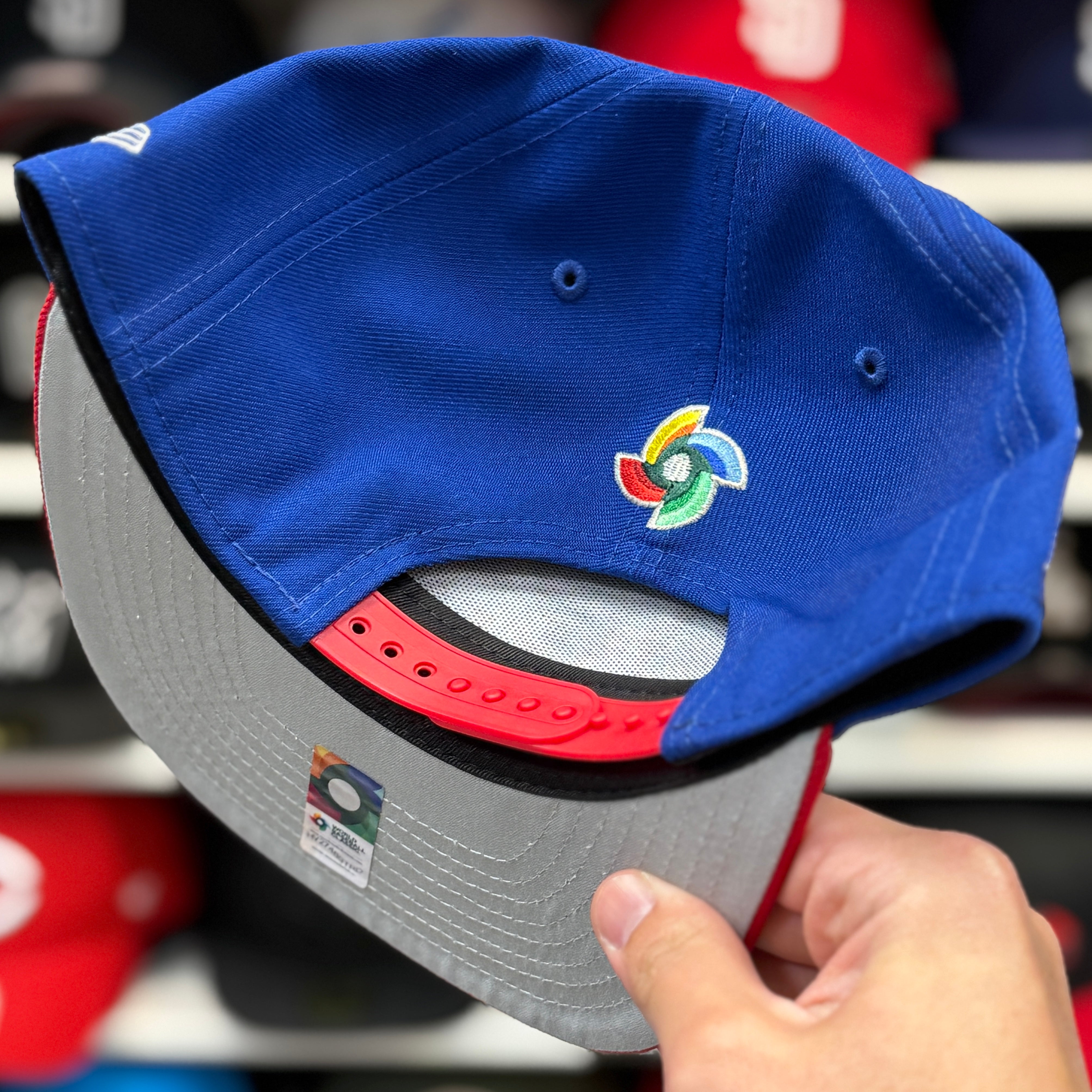 New Era Puerto Rico 2026 World Baseball Classics A-Frame Blue/Red 9FIFTY Snapback - Product Image