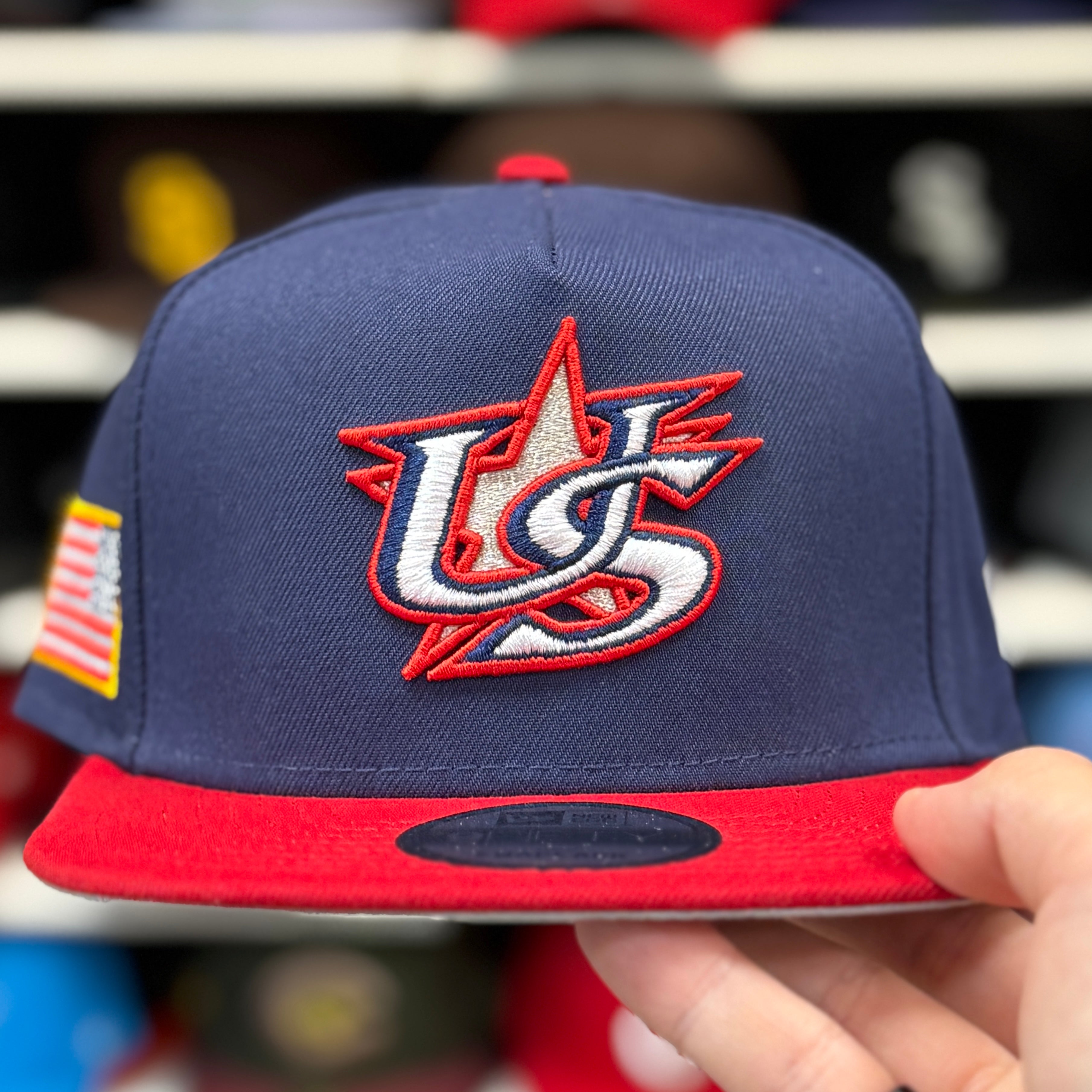 New Era United States 2026 World Baseball Classics A-Frame Navy/Red 9FIFTY Snapback - Product Image