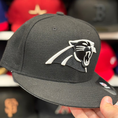 New Era Carolina Panthers Black/White 59FIFTY Fitted Hat | Size 7