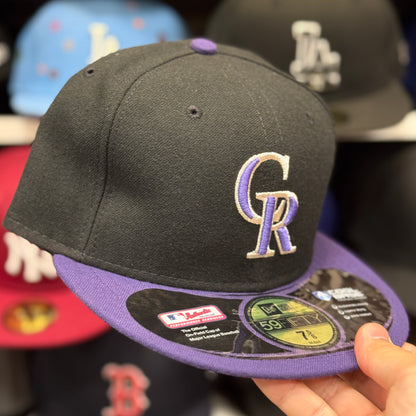 New Era Colorado Rockies Black/Purple 59FIFTY Fitted Hat