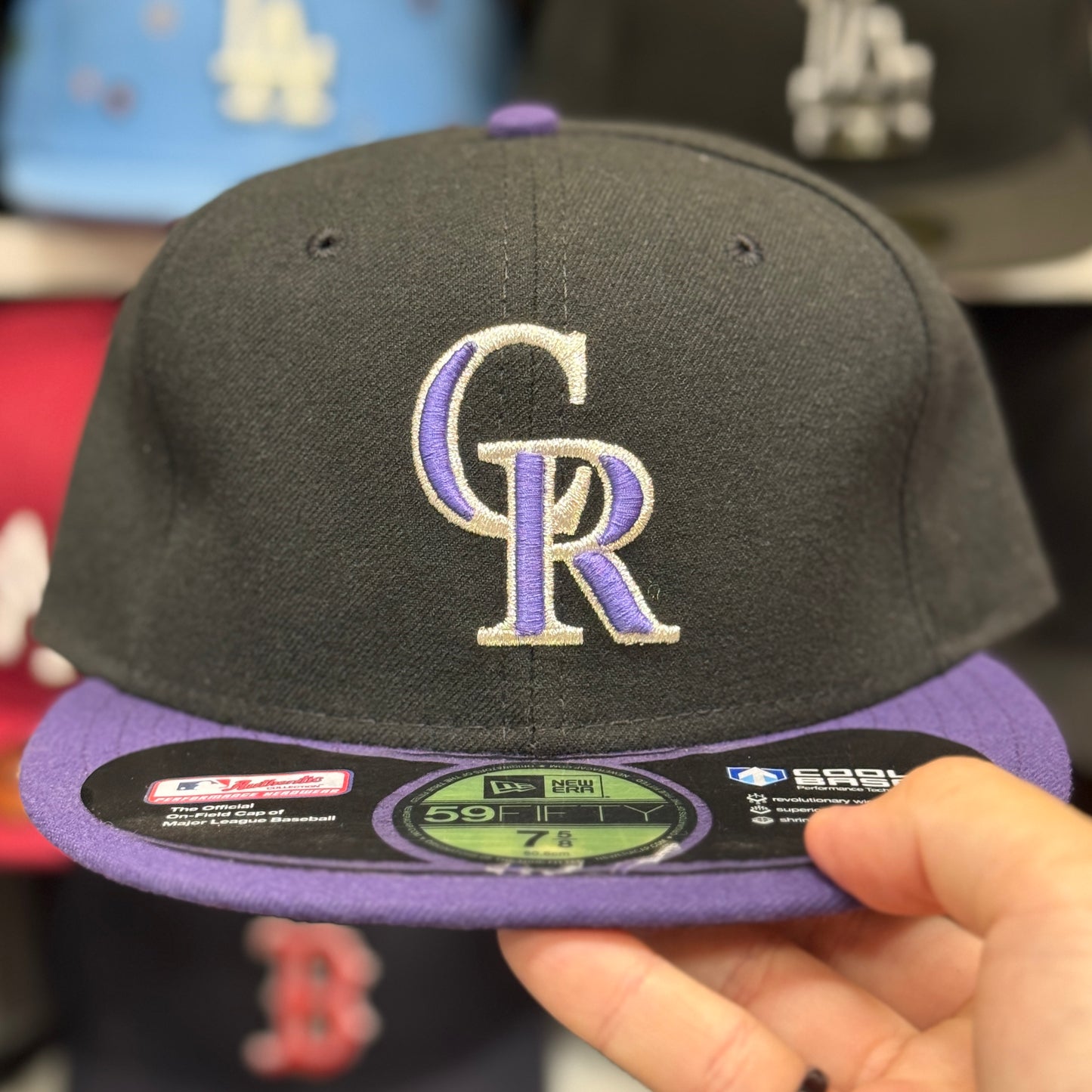 New Era Colorado Rockies Black/Purple 59FIFTY Fitted Hat