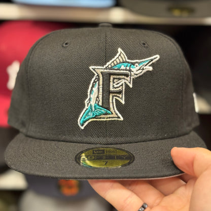 New Era Florida Marlins Black 59FIFTY Fitted Hat