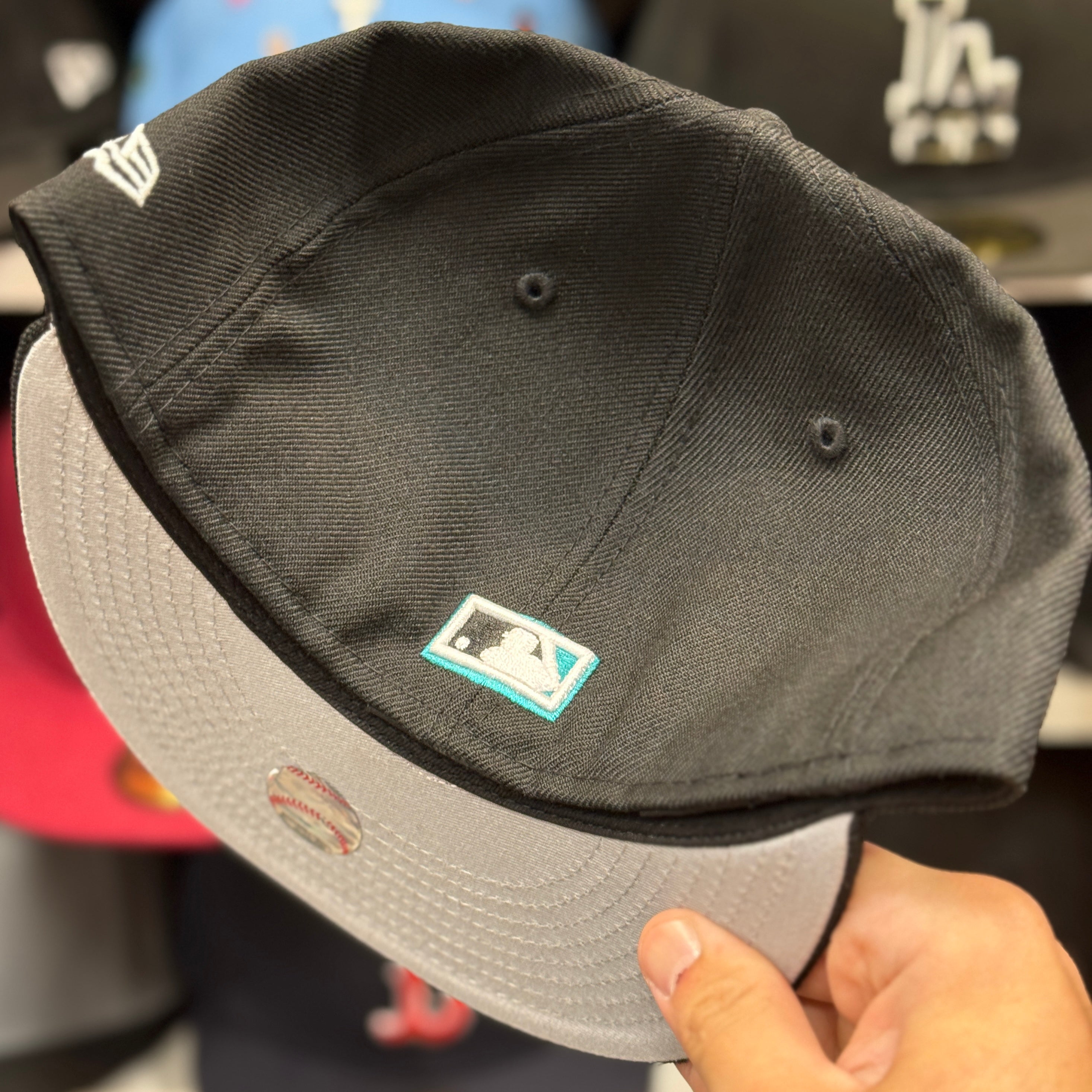 New Era Florida Marlins Black 59FIFTY Fitted Hat - Product Image