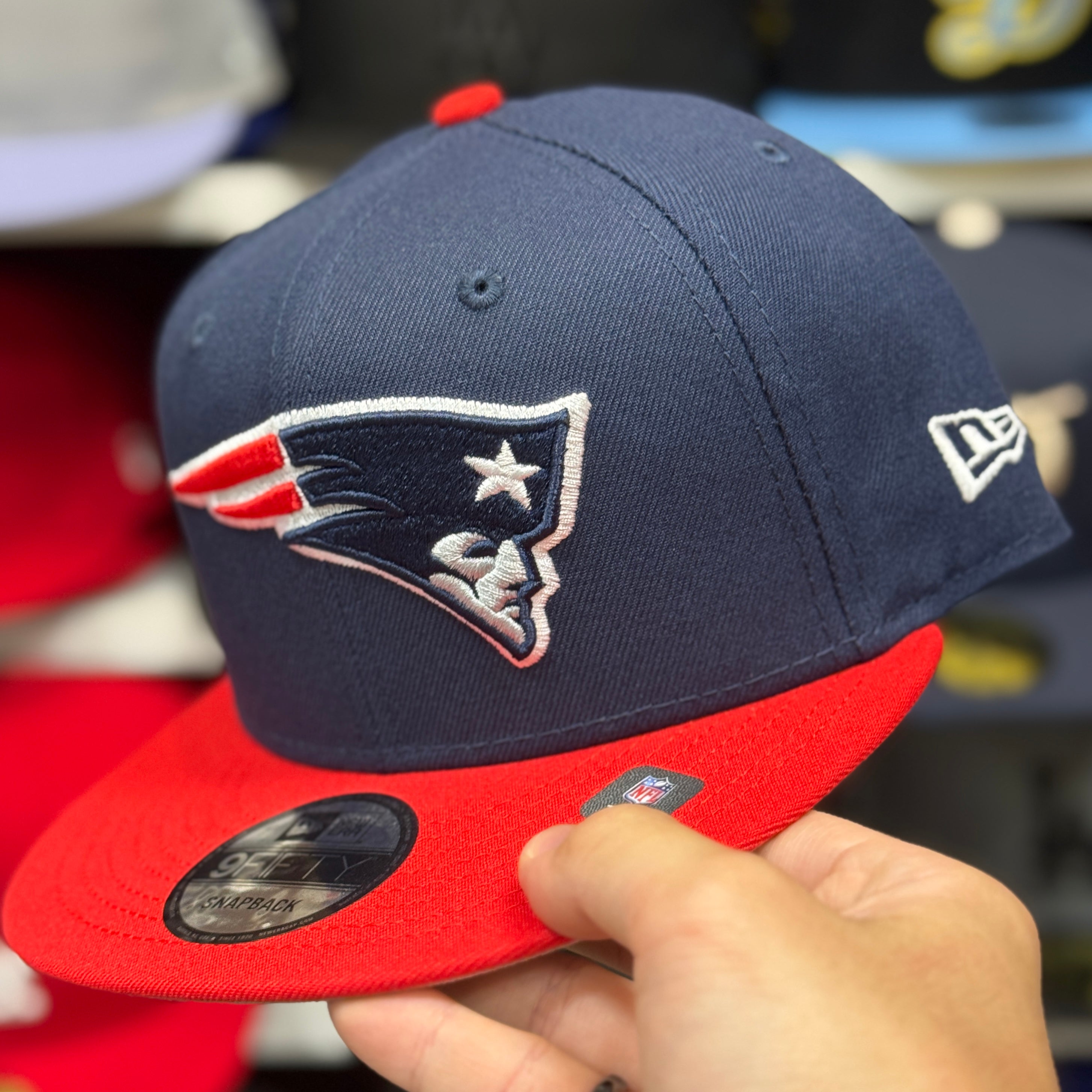 New Era New England Patriots Navy/Red 9FIFTY Snapback - Product Image