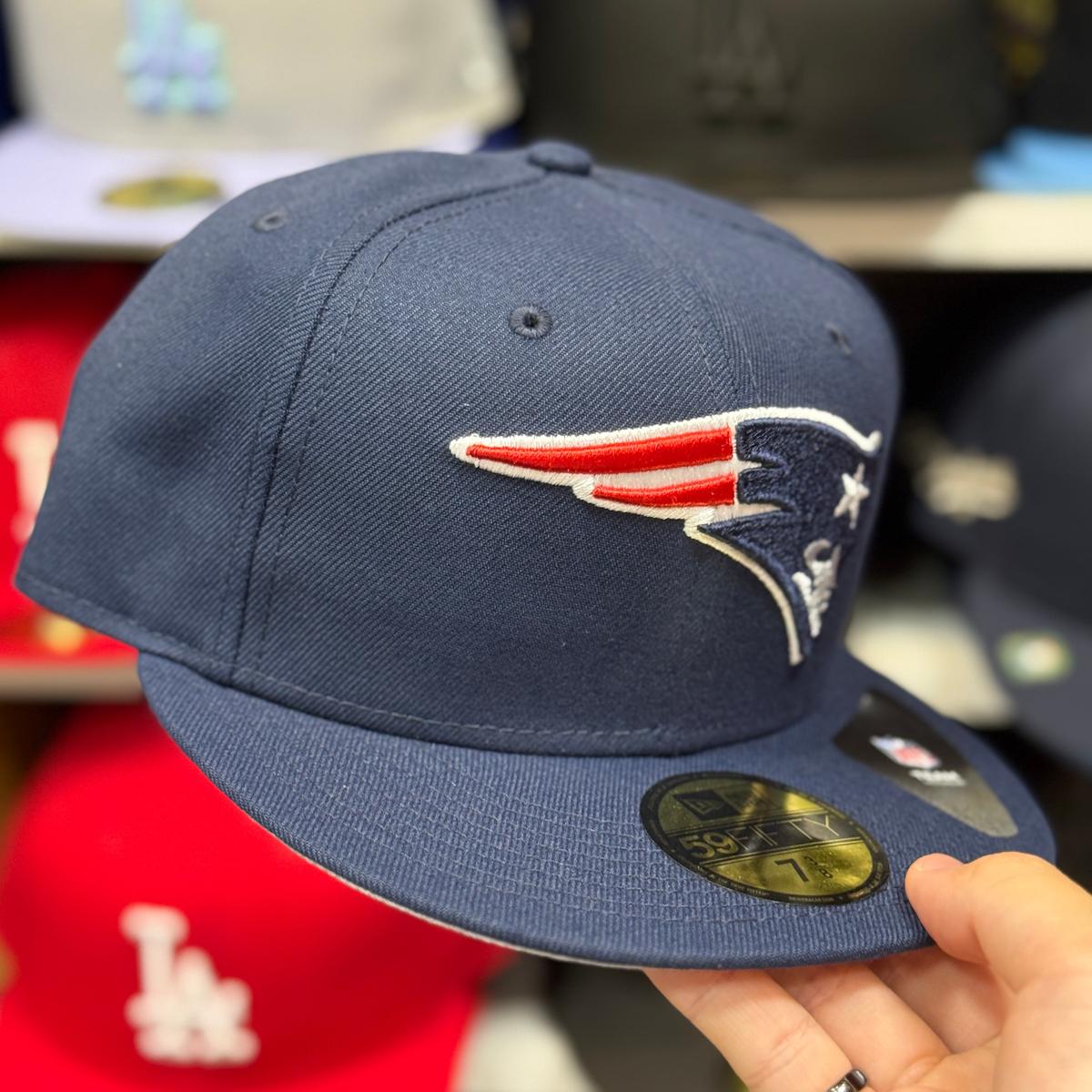 New Era New England Patriots Navy 59FIFTY Fitted Hat - Product Image