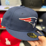 New Era New England Patriots Navy 59FIFTY Fitted Hat - Product Image