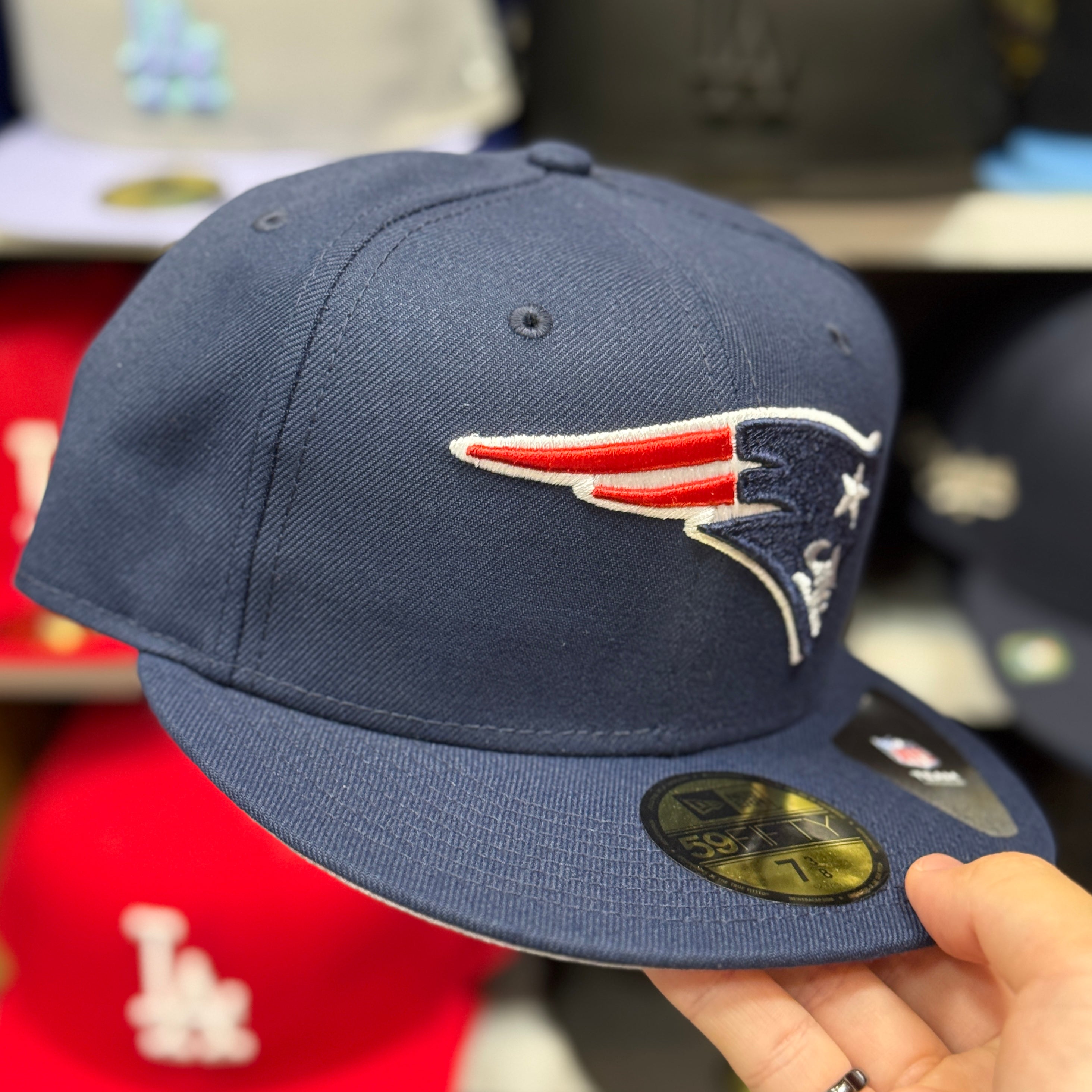 New Era New England Patriots Navy 59FIFTY Fitted Hat - Product Image