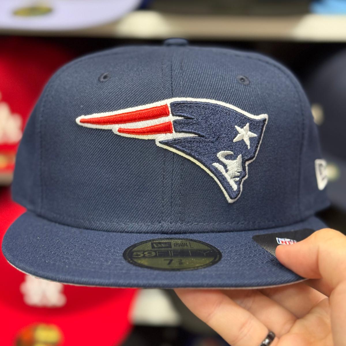 New Era New England Patriots Navy 59FIFTY Fitted Hat - Product Image
