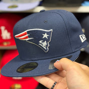 New Era New England Patriots Navy 59FIFTY Fitted Hat - Product Image