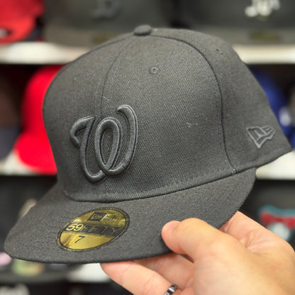 New Era Washington Nationals Black/Black 59FIFTY Fitted Hat
