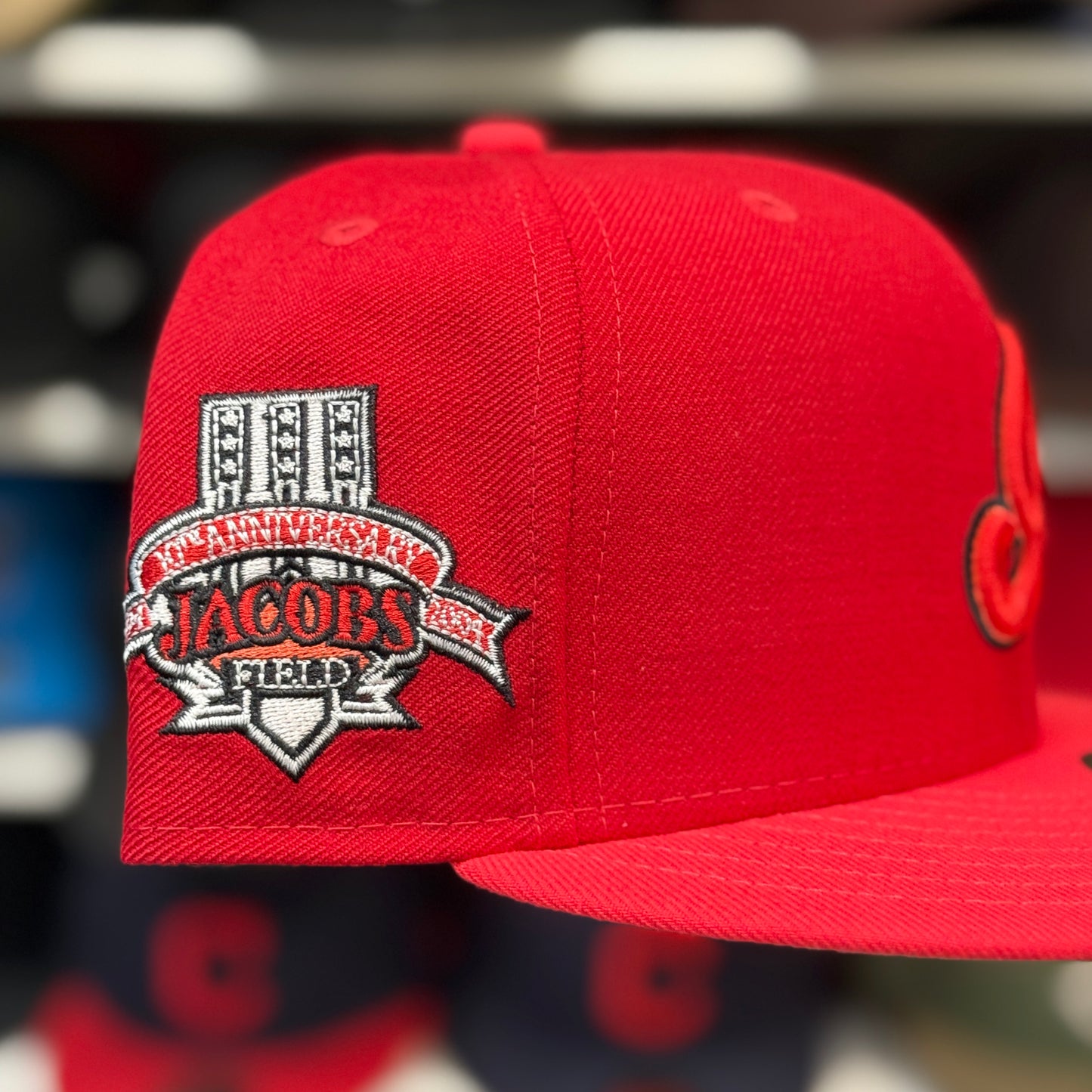 New Era Cleveland Indians '70th Anniversary Jacobs Field' Red 59FIFTY Fitted Hat