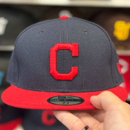 New Era Cleveland Indians 'C Logo' Navy/Red 59FIFTY Fitted Hat