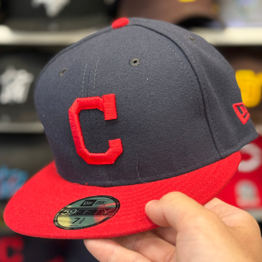 New Era Cleveland Indians 'C Logo' Navy/Red 59FIFTY Fitted Hat