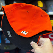 New Era Miami Marlins 'Large Logo' Orange 59FIFTY Fitted Hat - Product Image