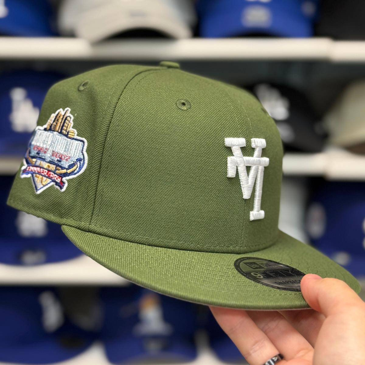 New Era Los Angeles Dodgers Upside Down Logo '40th Anniversary' Olive 9FIFTY Snapback - Product Image