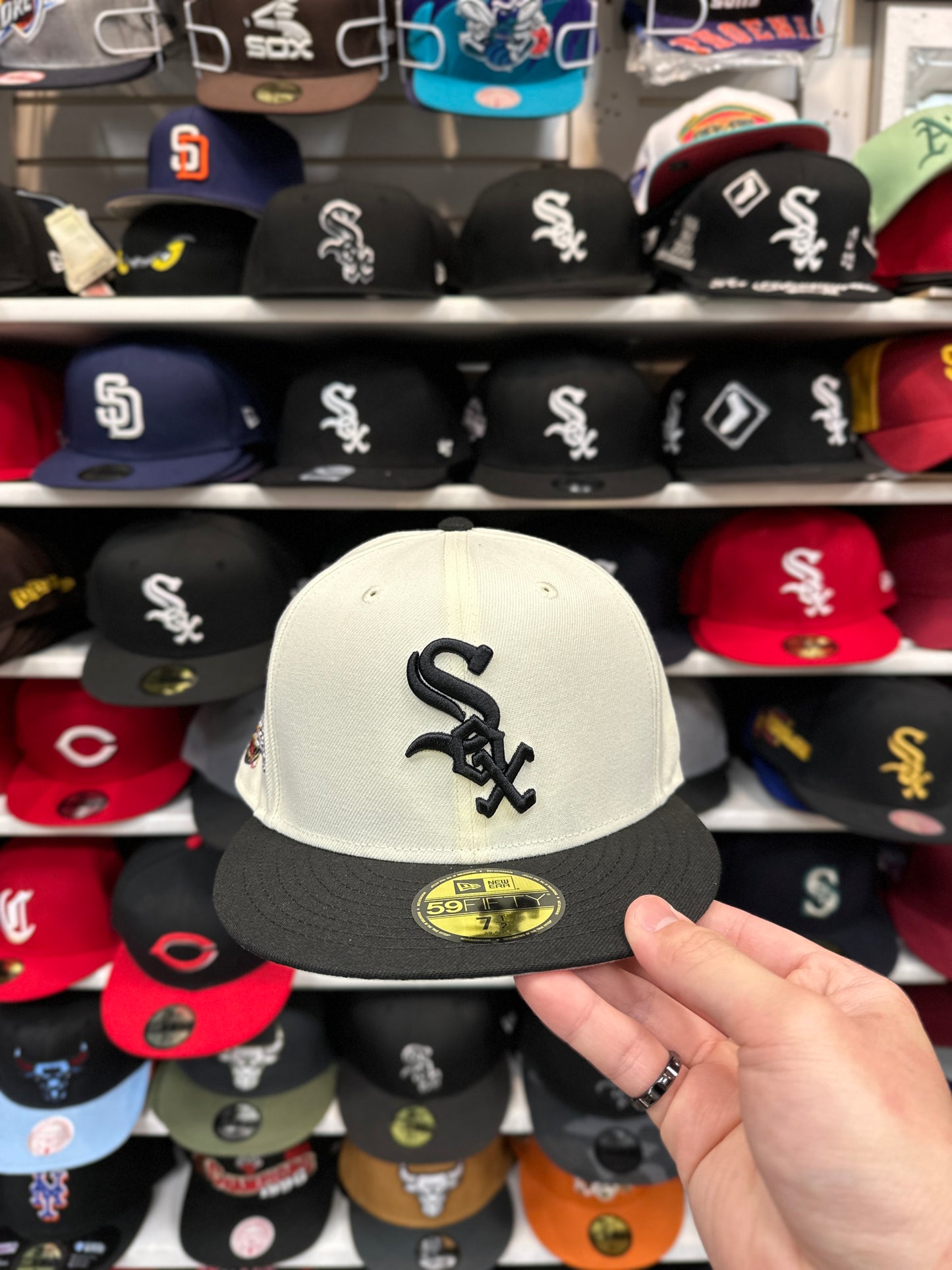 Chicago White Sox MLB World Series Patch | New Era 59FIFTY Fitted Cap | Crème/Black