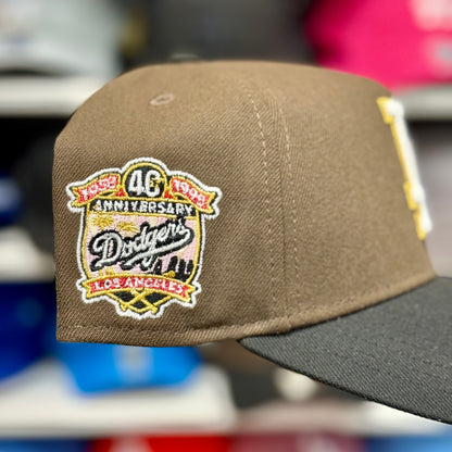 New Era A-Frame Dodgers 46th Anniversary 9FORTY Snapback Brown/Black/Gold