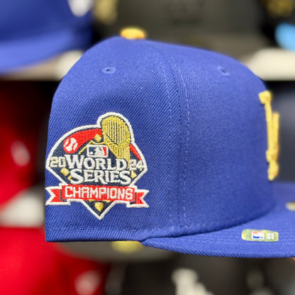 New Era LA Dodgers '2024 World Series Champions' 59FIFTY Fitted Hat Gold