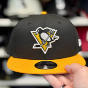 New Era Pittsburgh Penguins Black/Yellow 9FIFTY Snapback - Product Image