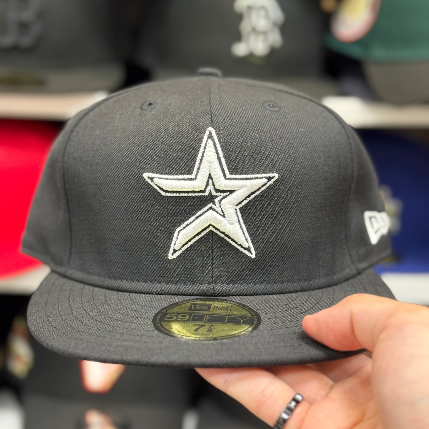 New Era Houston Astros Black/White 59FIFTY Fitted Hat
