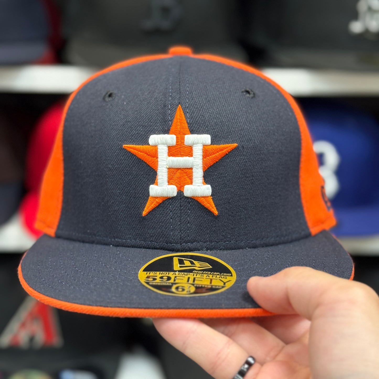 New Era Houston Astros Black/Orange Vintage 59FIFTY Fitted Hat