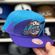 Utah Jazz Teal/Purple Vintage Mitchell & Ness Snapback - Product Image