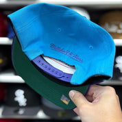 Utah Jazz Teal/Purple Vintage Mitchell & Ness Snapback - Product Image