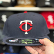 New Era Minnesota Twins Navy 59FIFTY Fitted Hat - Product Image