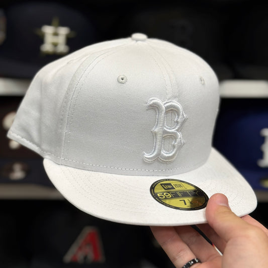 New Era Boston Red Sox White/White 9FIFTY Fitted Hat
