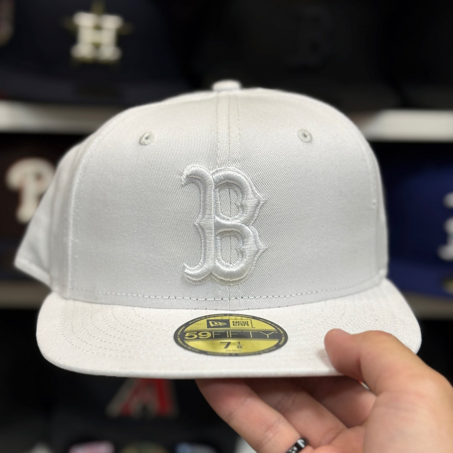 New Era Boston Red Sox White/White 9FIFTY Fitted Hat